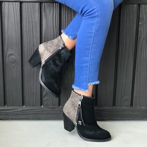 Made in Portugal Genuine Calf Hair Spec Booties